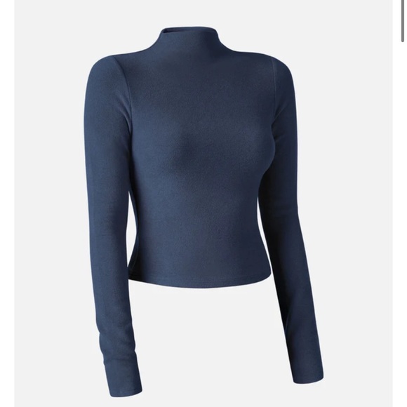 OGL Tops - OGL Thermal Brushed Mock Neck Crop Top